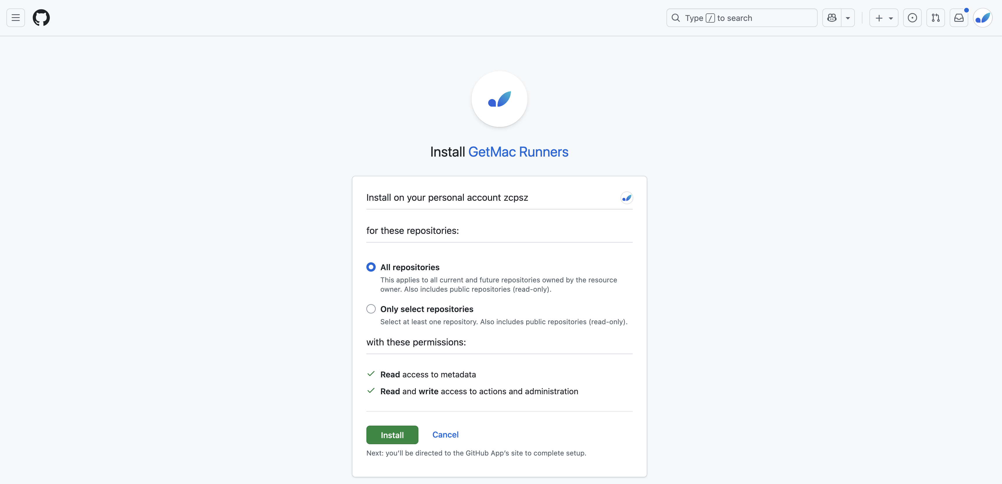 Choose the repositories